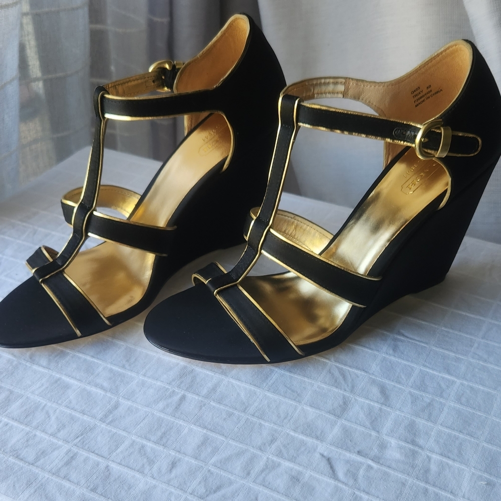 Coach Sandals Formal Wedge Heels Size 8